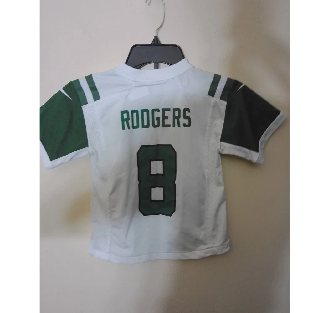 Nike Aaron Rodgers New York Jets Jersey Youth Medium White Green NFL Football 8